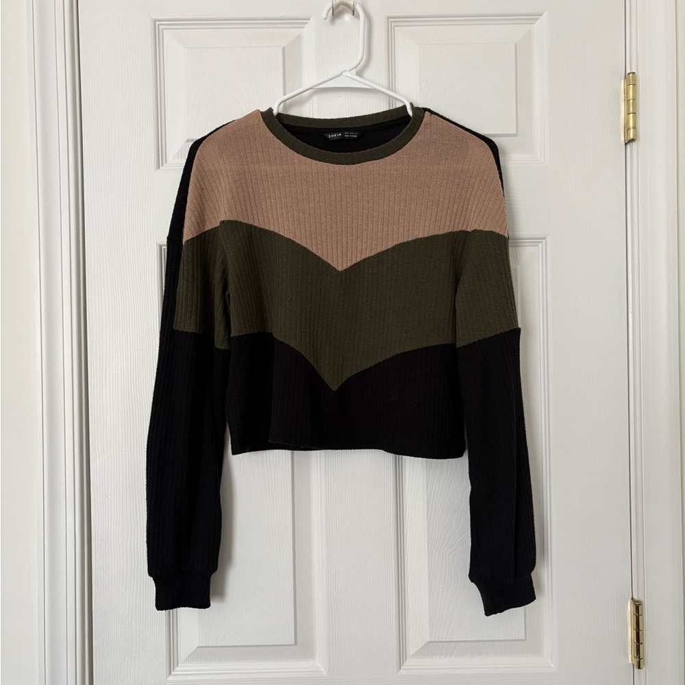 Colorblock Long Sleeve Sweater